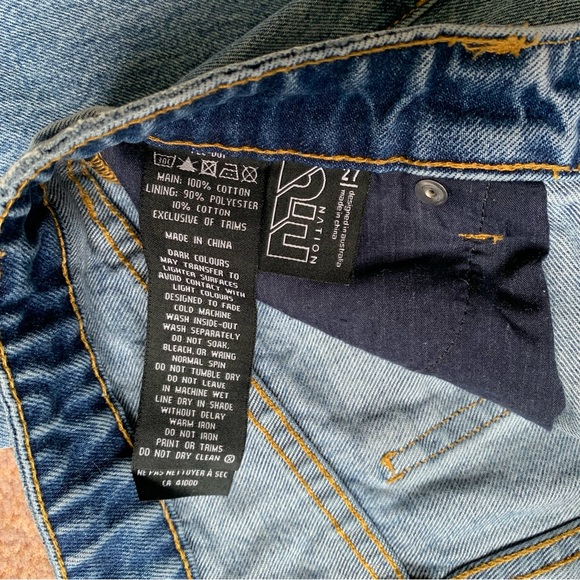 P.E Nation The Colonial Jean Mid-Rise Cropped Denim Jeans Size 27 - Picture 13 of 16